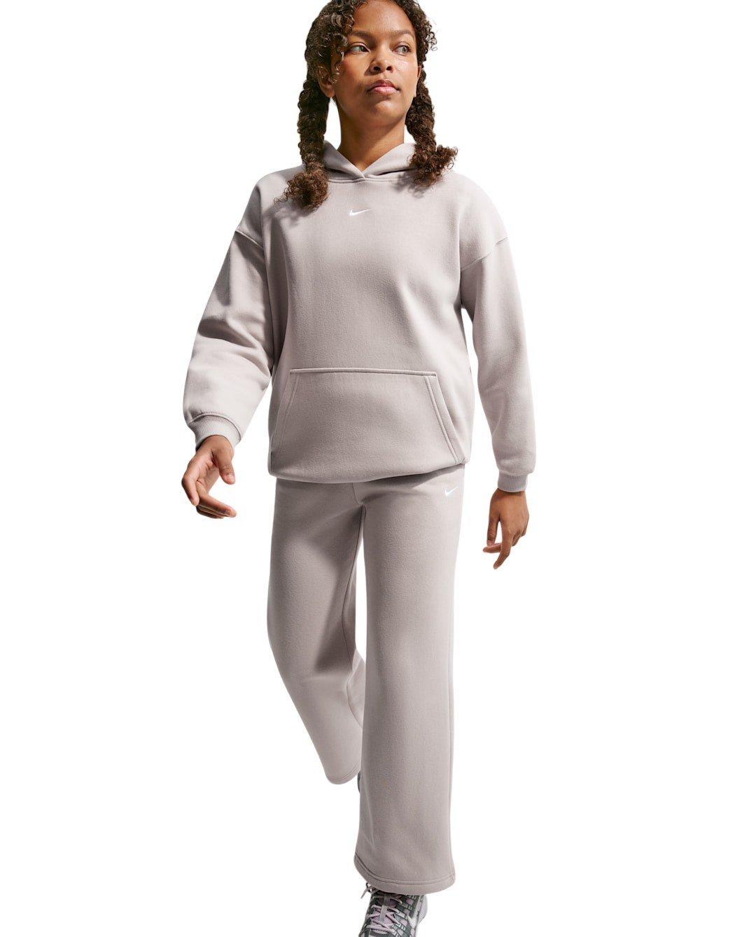 Nike Big Girls' Sportswear Studio Fleece Open-Hem Sweatpants - Light Brown - LIGHT BROWN